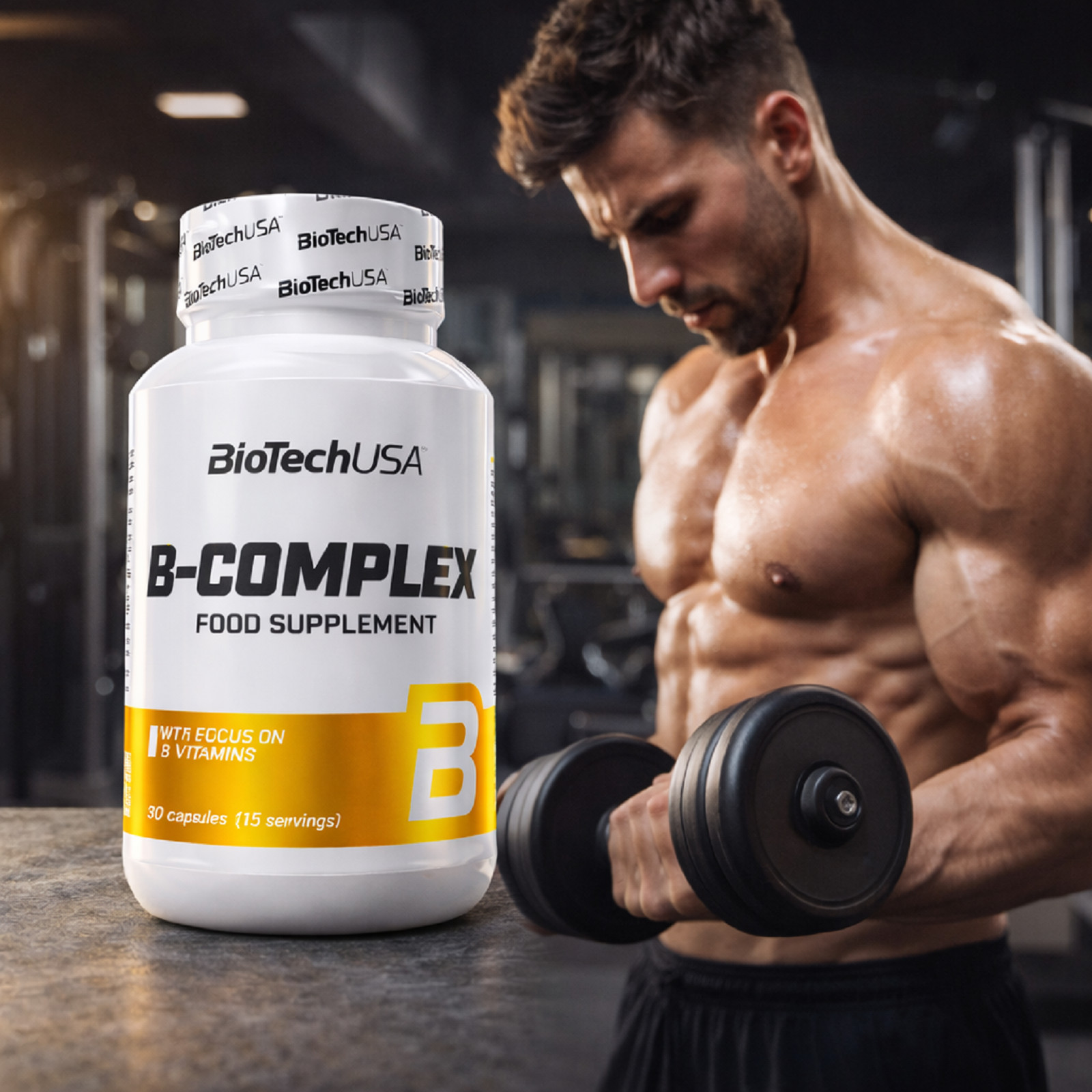 B-COMPLEX 60-240 capsules – 12 vitamins 4 minerals 3 herbs Gluten & Lactose-free