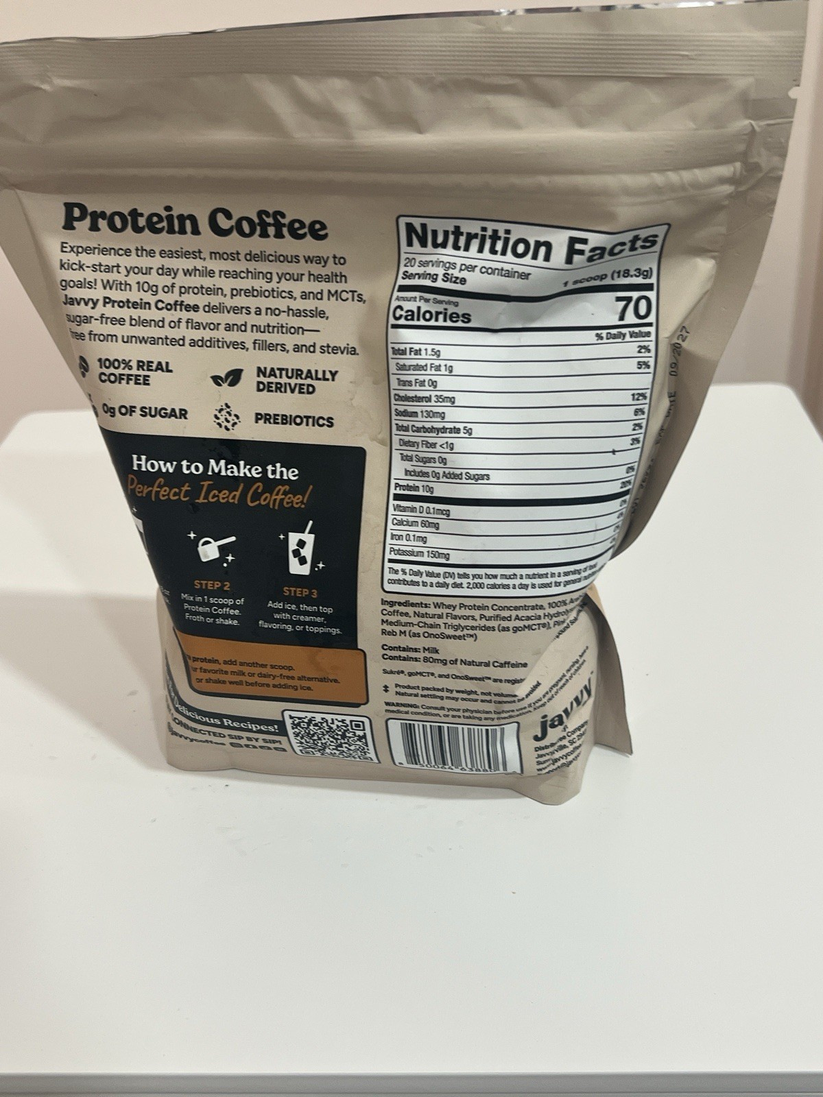 Javvy Protein Coffee Whey & Instant Coffee 20 Servings Original Exp 4/27 NEW