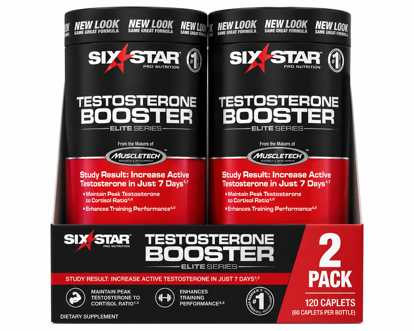 Six Star Testosterone Booster Supplement, Extreme Strength, Enhances 60 Caps