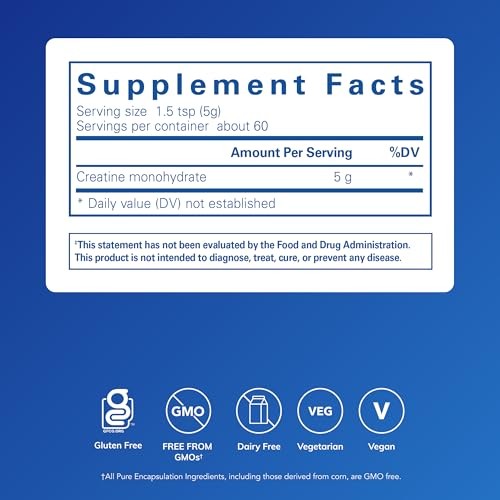 Creatine Powder 315g Muscle Strength Performance Recovery 60 Servings