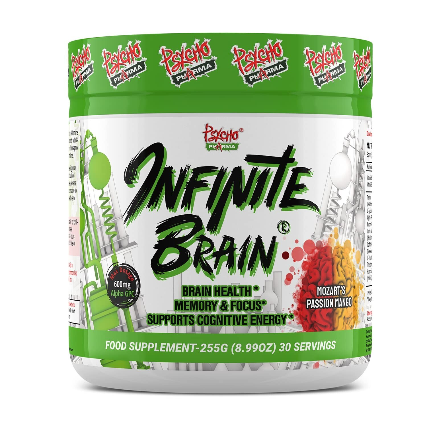 INFINITE BRAIN Psycho Pharma (30 SERVINGS) Nootropic insanity laser focus