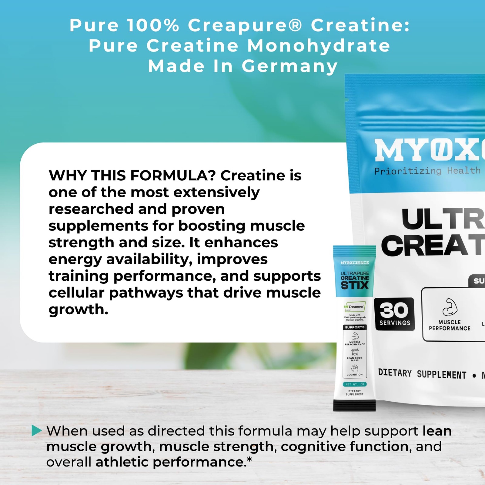 Creapure® Creatine Stix | 5 Grams of German Creatine Monohydrate Per Stick Pa…