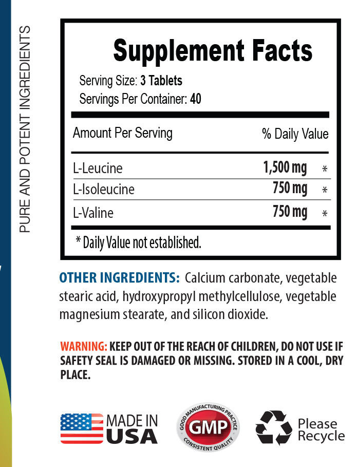 muscle gainer – BCAA 3000MG – isoleucine capsules 1 BOTTLE