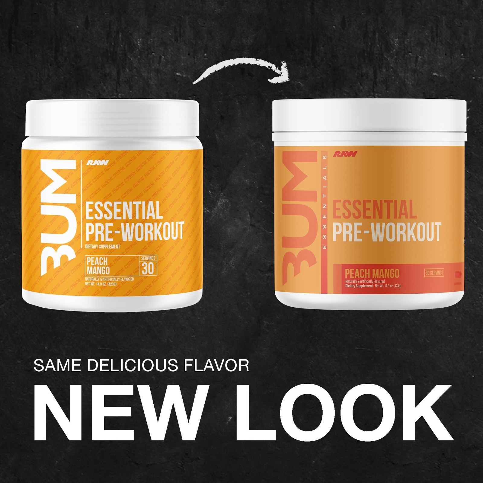 Essential Pre Workout Powder – Energy Drink for Men & Women, Peach Mango Flavor