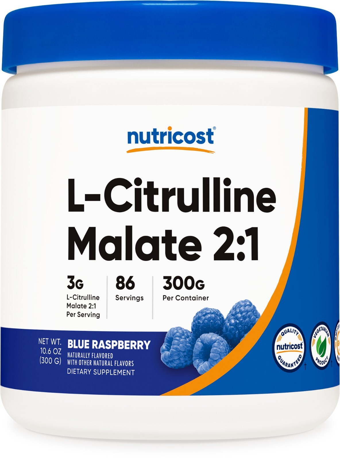 Nutricost L-Citrulline Malate 2:1 Powder (300G) (Blue Raspberry)