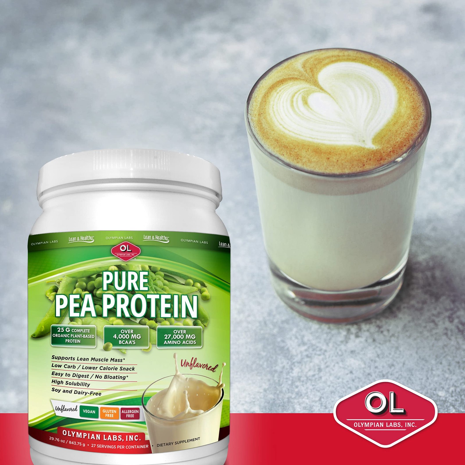 Olympian Labs Vanilla Pea Protein 494 Grams 13 Servings 00000