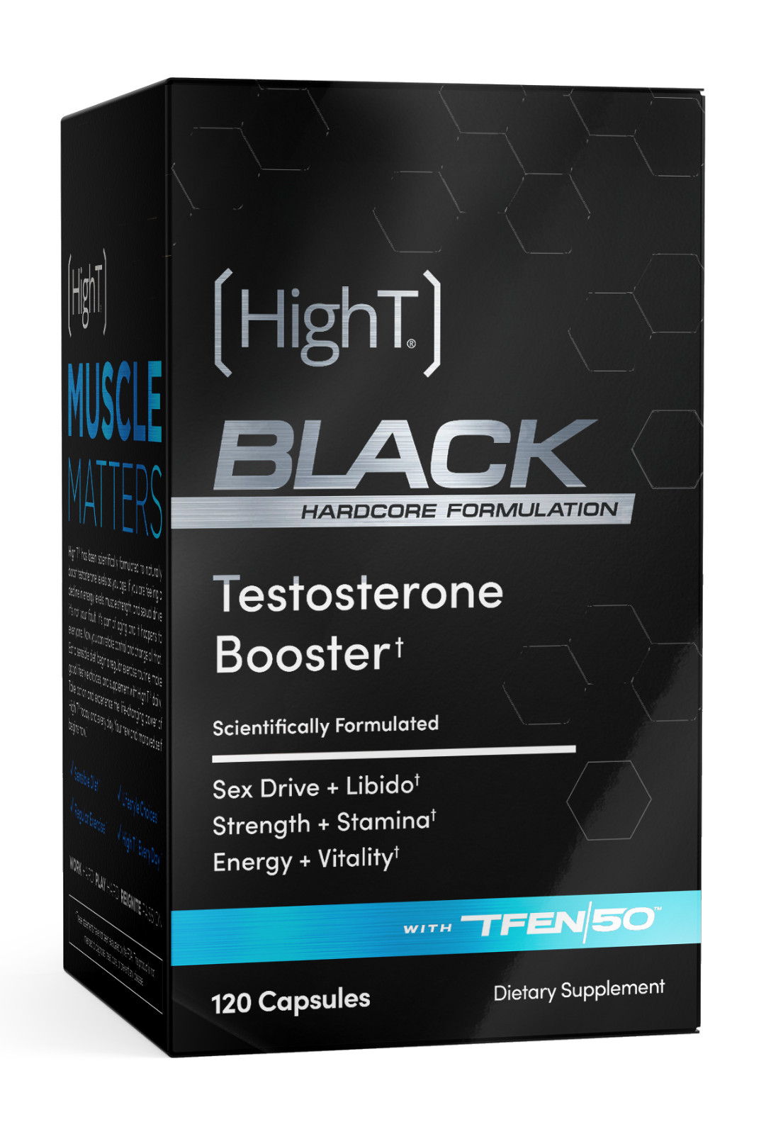 High T Black 120ct Natural Testosterone Booster – Strength, Stamina, Libido