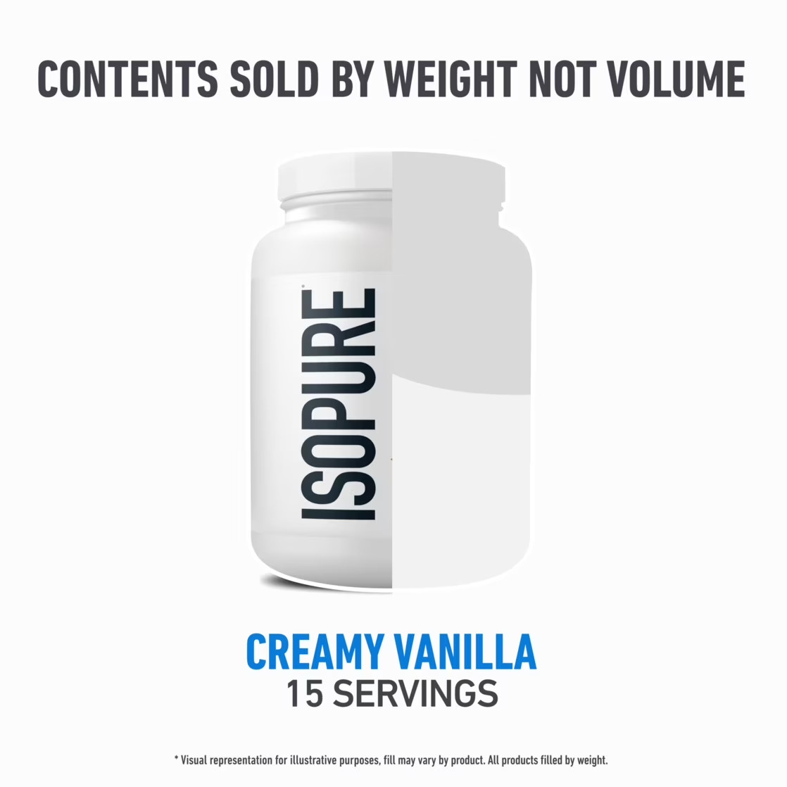 Isopure Zero Carb 100% Whey Protein Isolate Vanilla Protein Powder, 25g, 1 Lbs