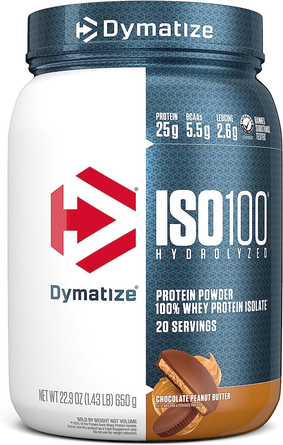 Dymatize ISO100 ISO-100 25g 1.4lb Hydrolyzed Whey Isolate 20 Servings 10 Flavors