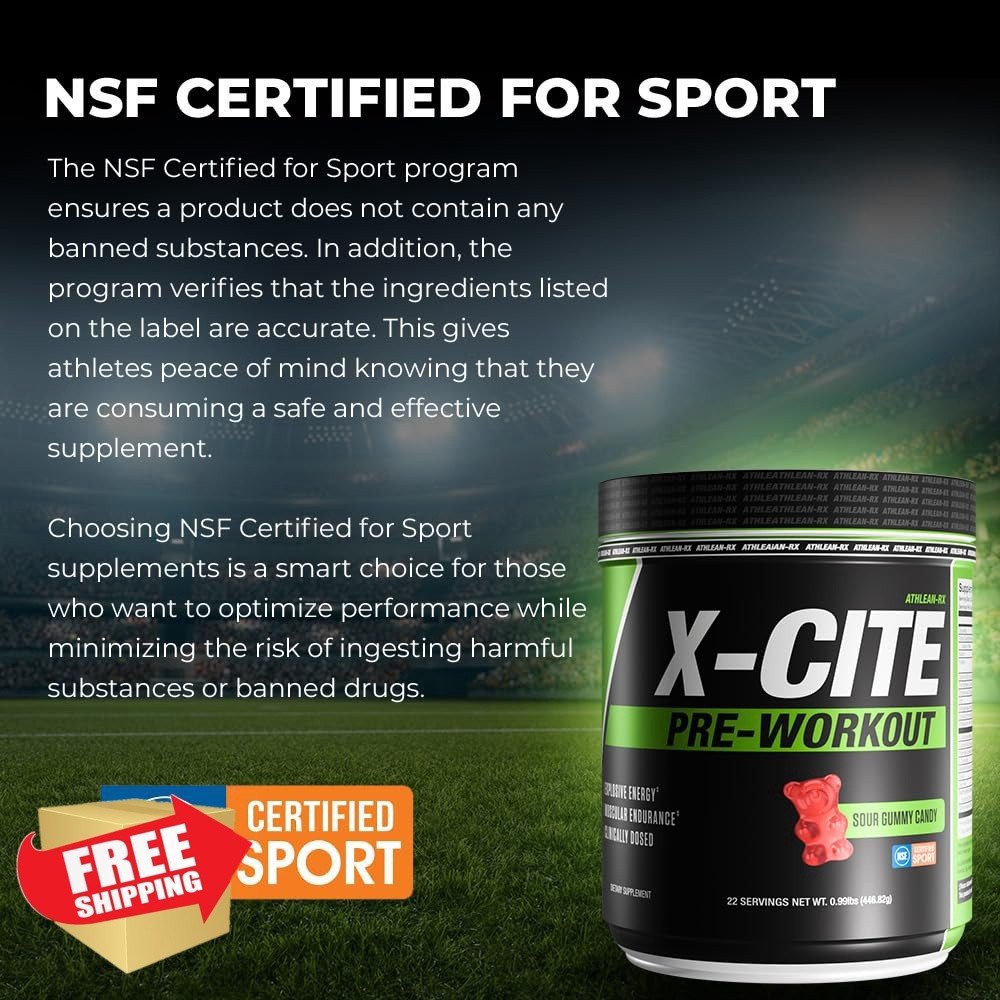 ATHLEAN-RX X-CITE Pre-Workout Sour Gummy Bear