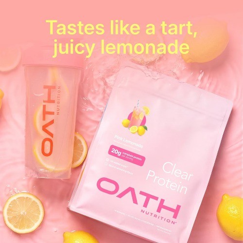 Oath Nutrition 18 Servings Cleary Whey Protein Powder – Pink Lemonade