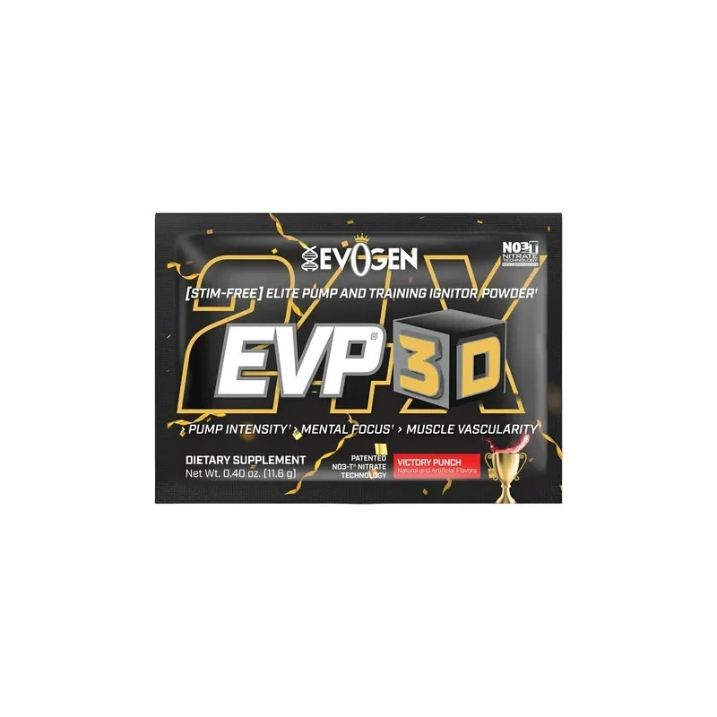 20 Evogen EVP Xtreme N.O. Pre-Workout + 20 EVP 3D Travel Packets VICTORY PUNCH