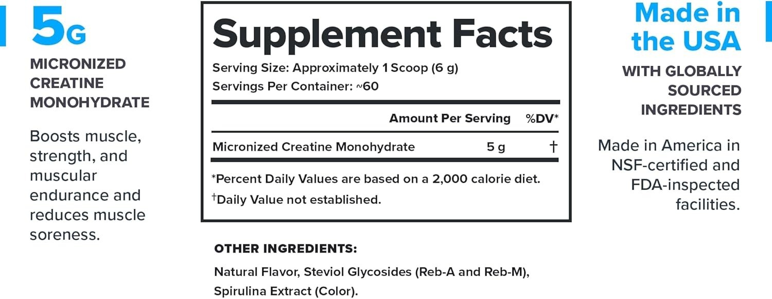 LEGION Micronized Creatine Powder 60 Servings Muscle Gain Post Workout …