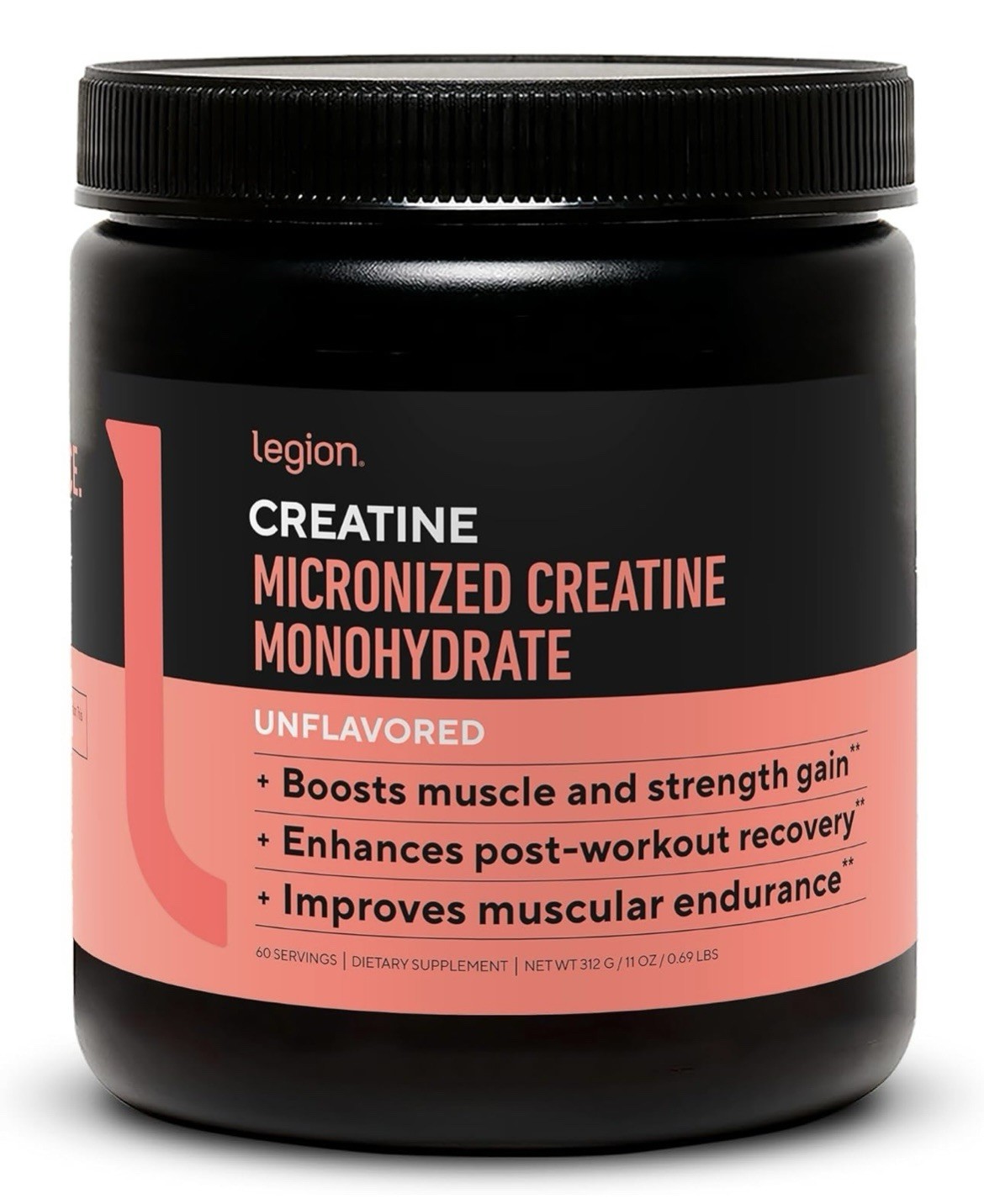 1/27 LEGION Micronized Creatine Monohydrate Supplement – Clean Creatine Powder