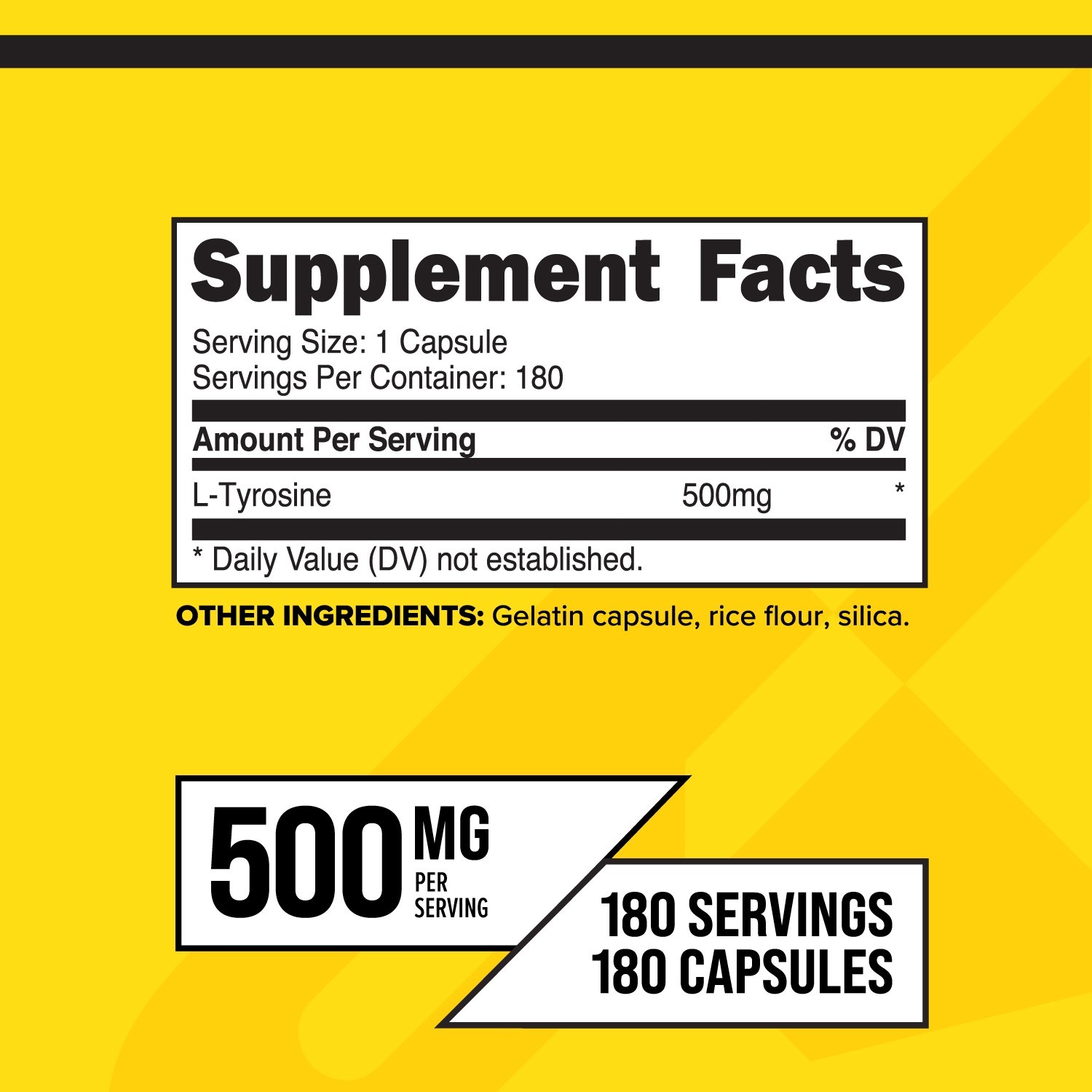 Primaforce L-Tyrosine Capsules 180 Capsules, 500 mg Per Serving