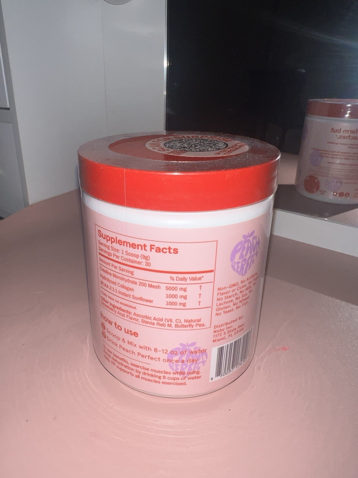 Peach Perfect Creatine Blend Women –Glute Strength Support Açaí Strawberry