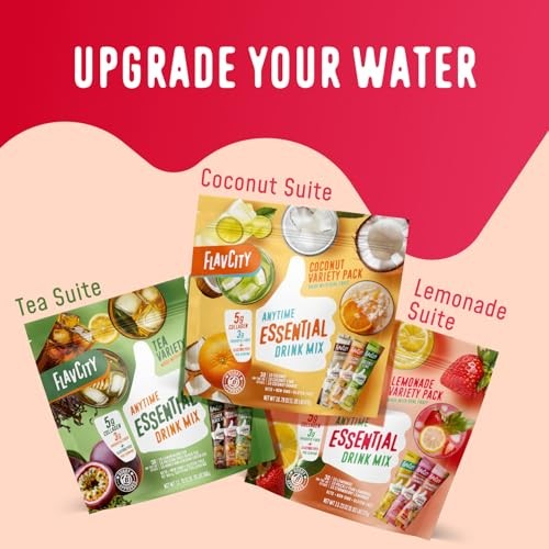 Anytime Essential Variety Pack – Powder Drink Mix Packets with Lemonade