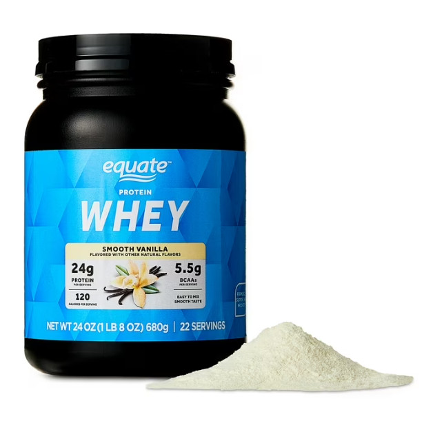 Equate Whey Protein Powder, Smooth Vanilla, 24 oz