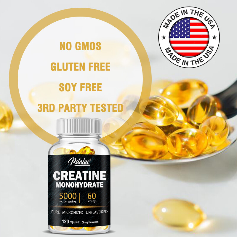 Creatine Monohydrate 5000mg- Energy&Endurance,Muscle Health,Testosterone Booster