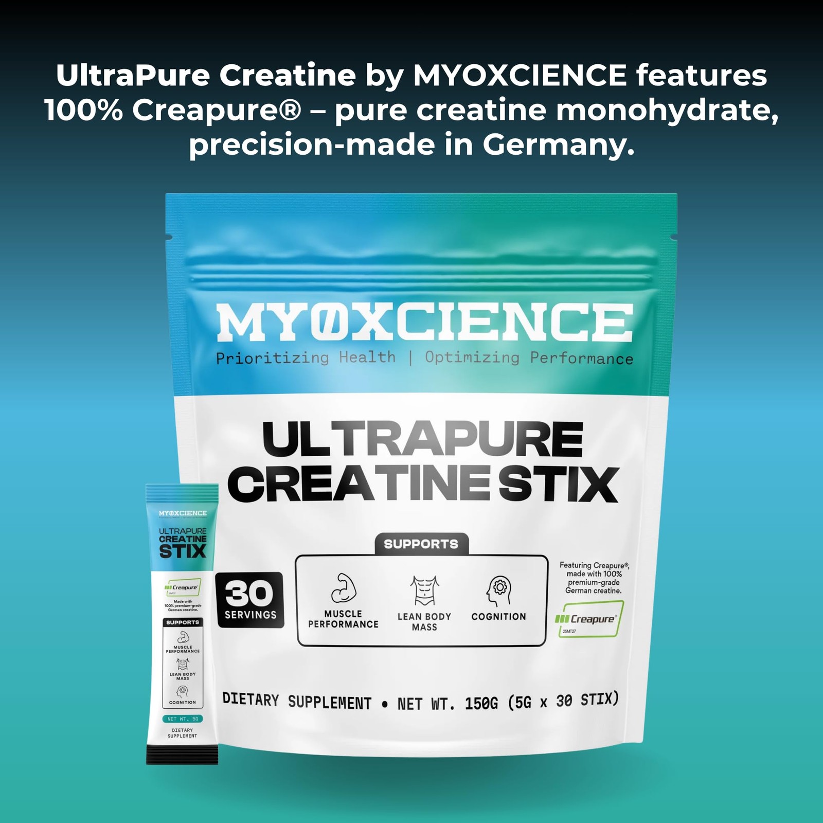 Creapure® Creatine Stix | 5 Grams of German Creatine Monohydrate Per Stick Pa…