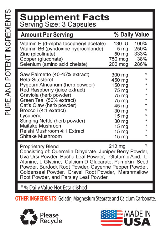 Libido Boost – PROSTATE SUPPORT – Extract Boost – Vitamion E – 1 Bot 60 Ct