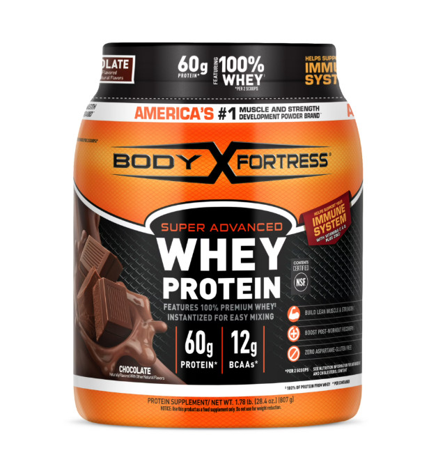 Body Fortress Whey Protein Powder Cookies N’ Creme 1.78lb 60g Protein