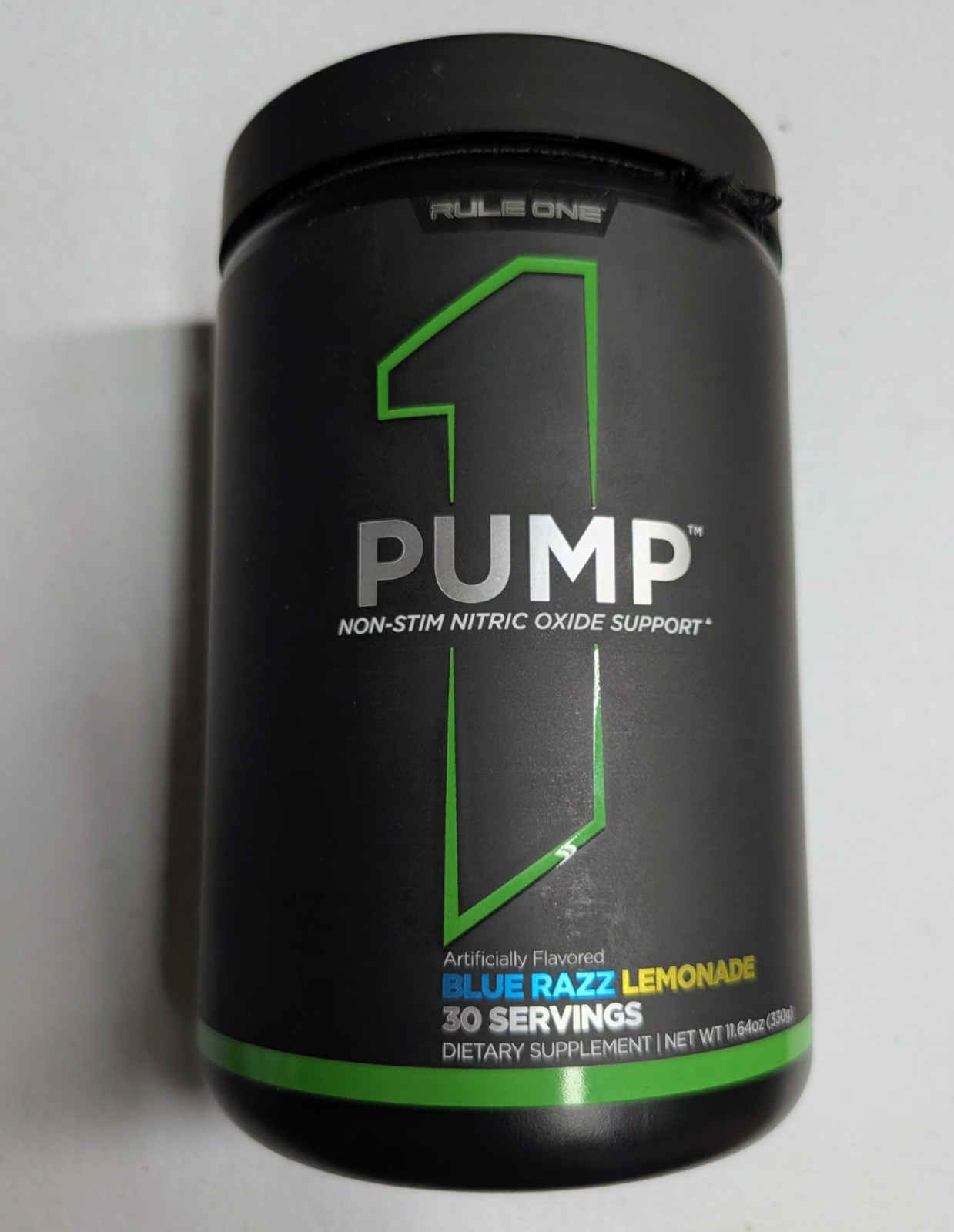 Rule 1 Pump Blue Razz Lemonade 330g Nitric Oxide Pre Workout NEW 30 servings