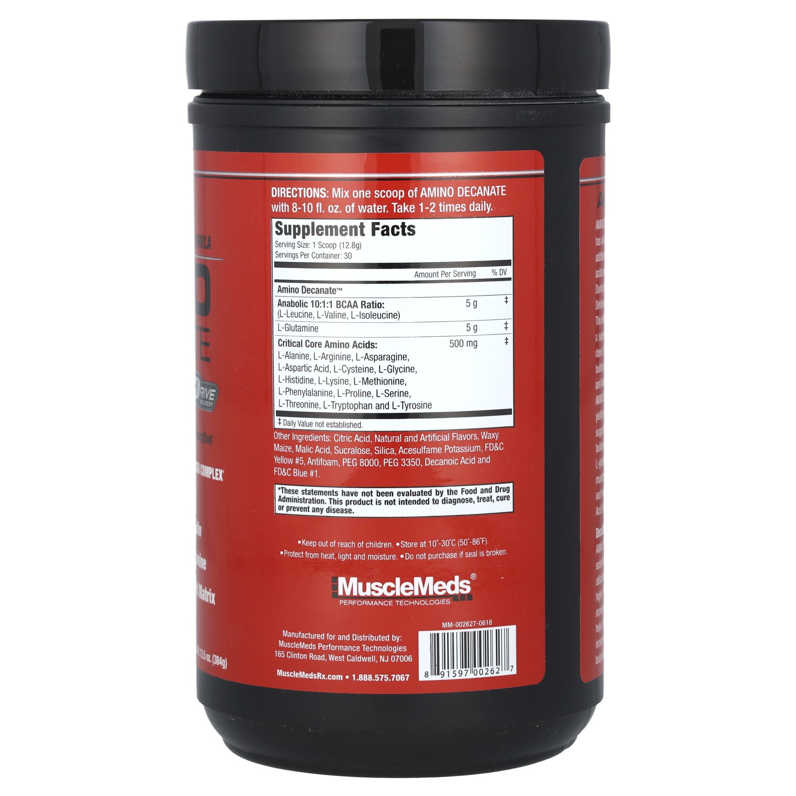 Amino Decanate, Citrus Lime, 13.5 oz (384 g)