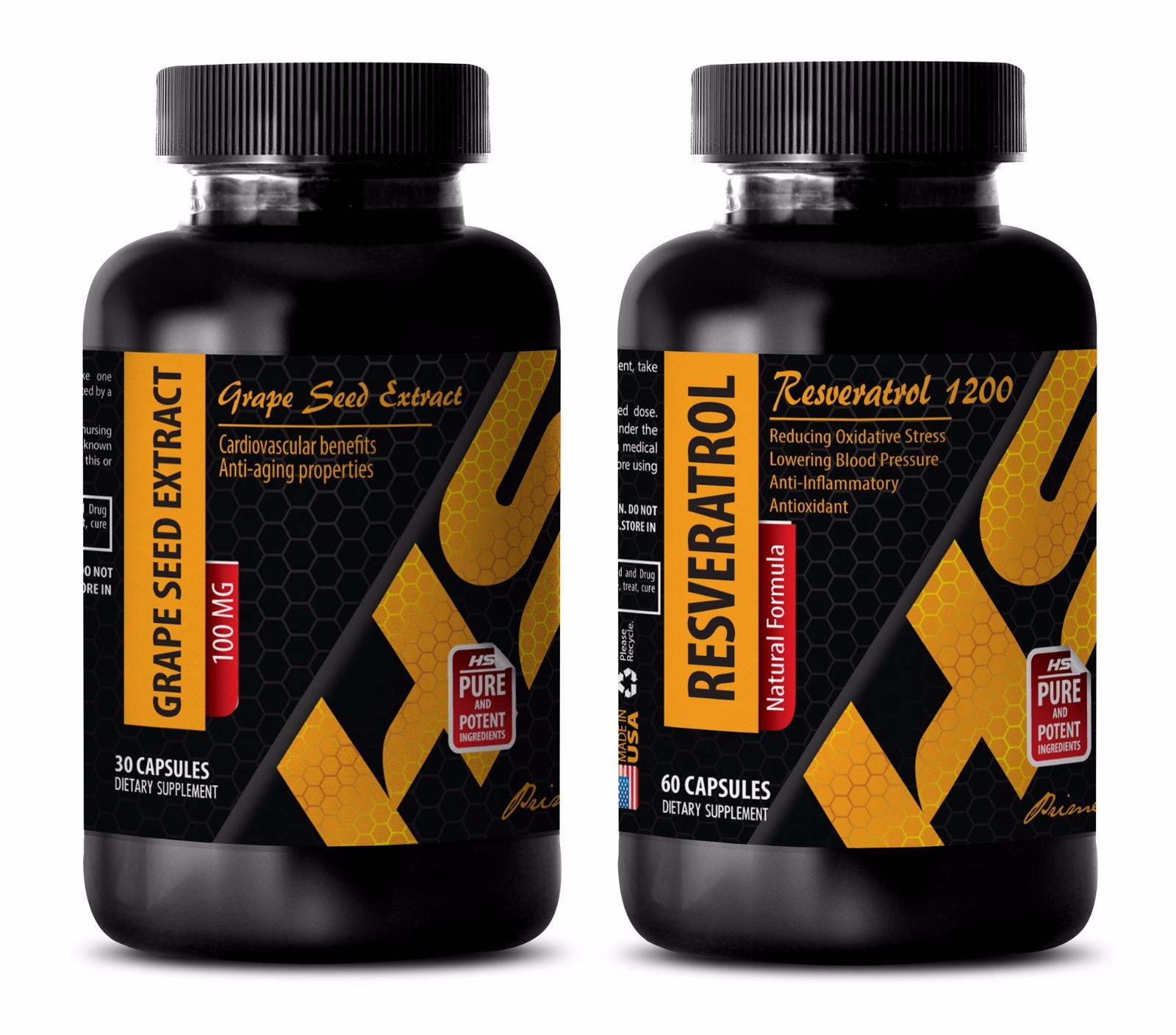 Antioxidant booster – GRAPE SEED EXTRACT – RESVERATROL COMBO – grape seed tablet