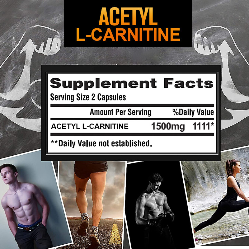 Nature’s Live Acetyl L-Carnitine 1500mg, 120 Capsules – Non-GMO and Gluten Free
