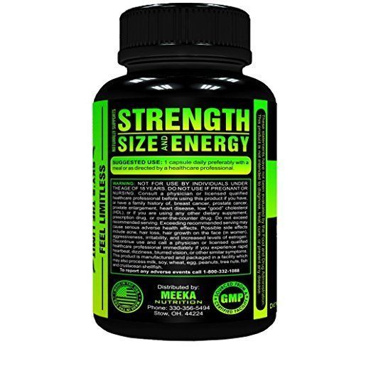 Meeka Nutrition T3 All Natural Testosterone Booster Anabolic Workout Gain Muscle