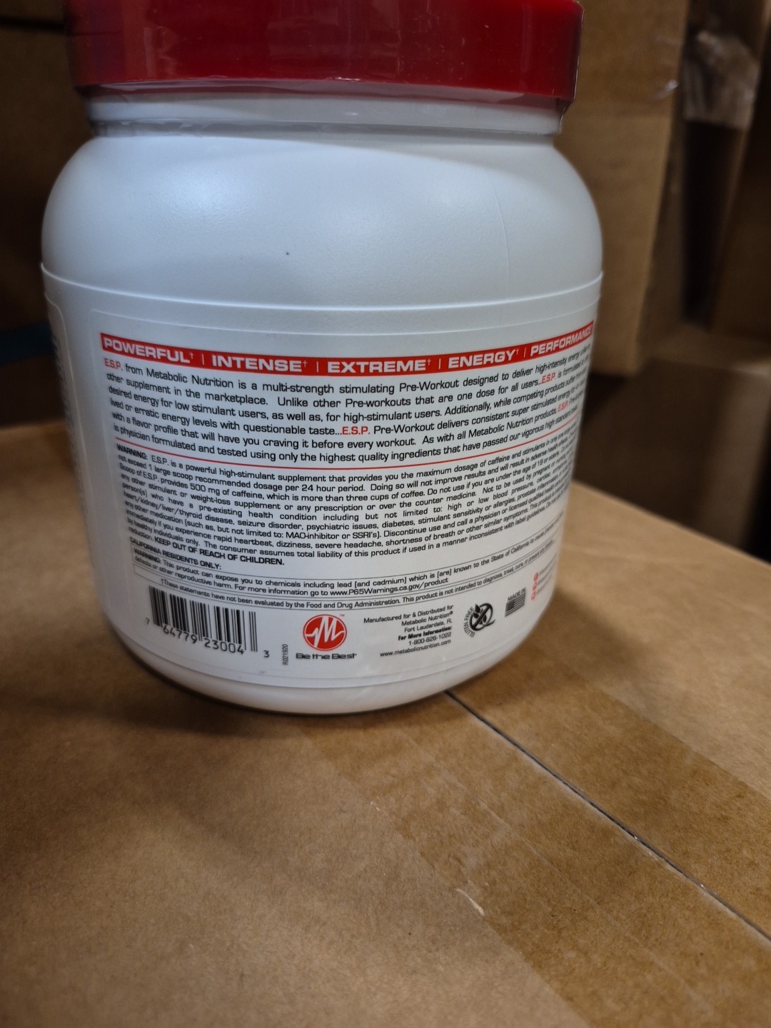 Metabolic Nutrition E.S.P. Pre-Workout Powder Watermelon 300g Gluten Sugar-Free