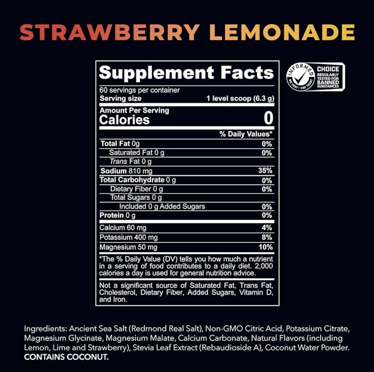 REDMOND Re-Lyte Hydration Electrolyte Mix Strawberry Lemonade 13.4oz BB: 07/2030