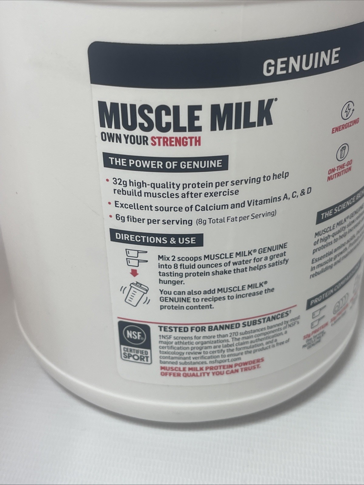 Muscle Milk Lean Muscle Vanilla Creme Protein Powder 1.93 Pound Exp07/2026 New