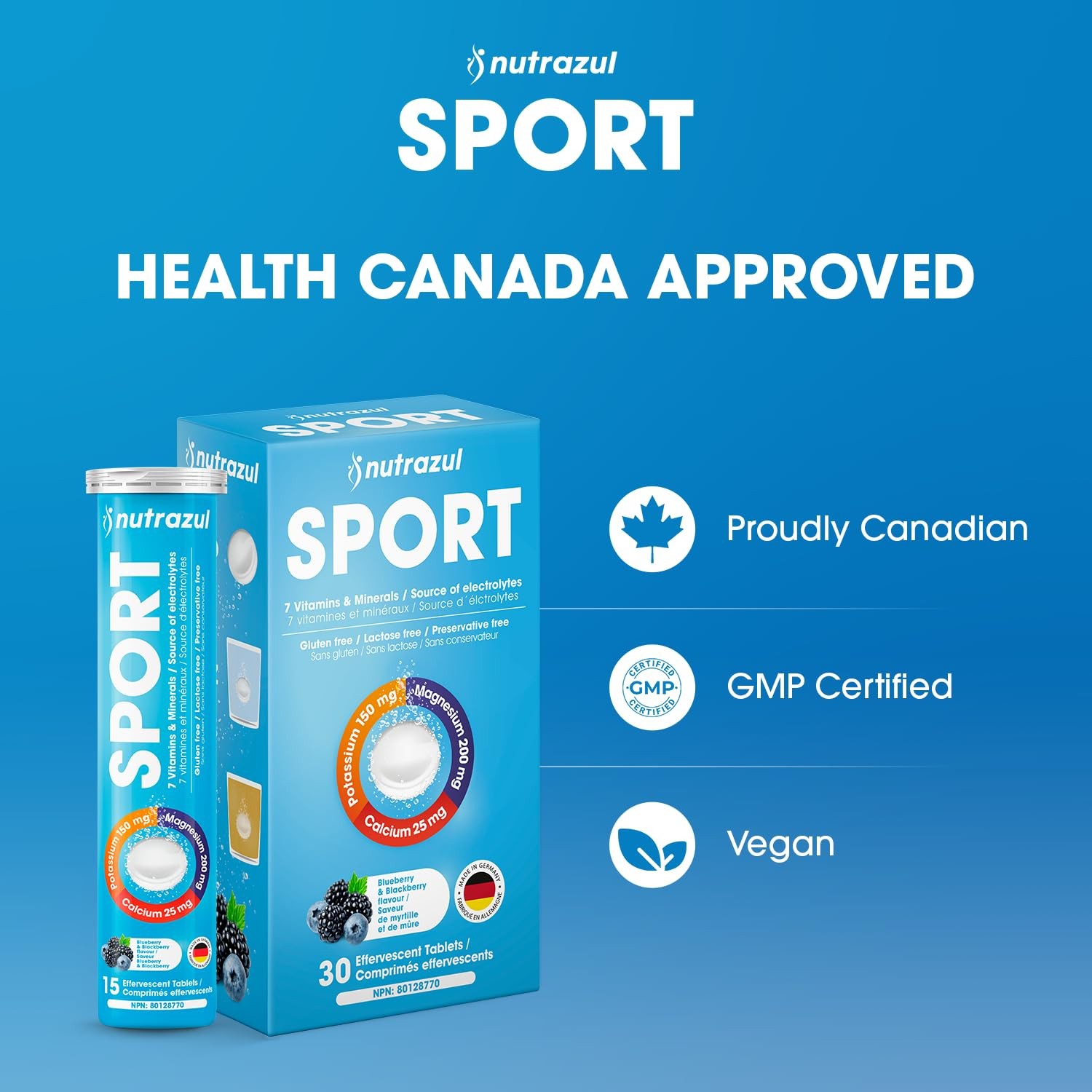 nutrazul Sports Effervescent Tablets, Electrolytes & 7 Vitamins & Minerals,…