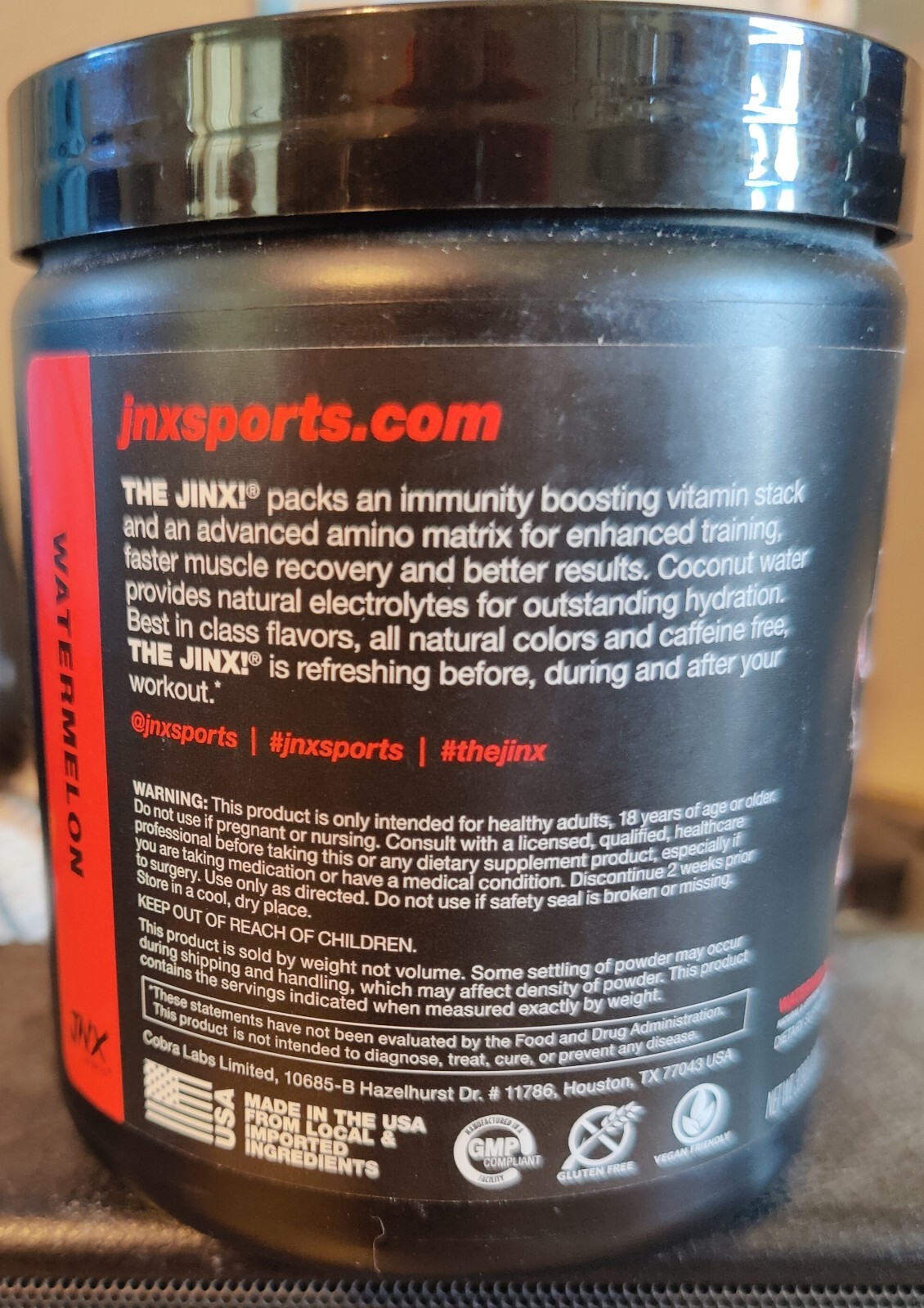 JNX The Jinx! Hydra BCAA+ Post Workout Recovery Drink – Hydration w/ Electrolyte