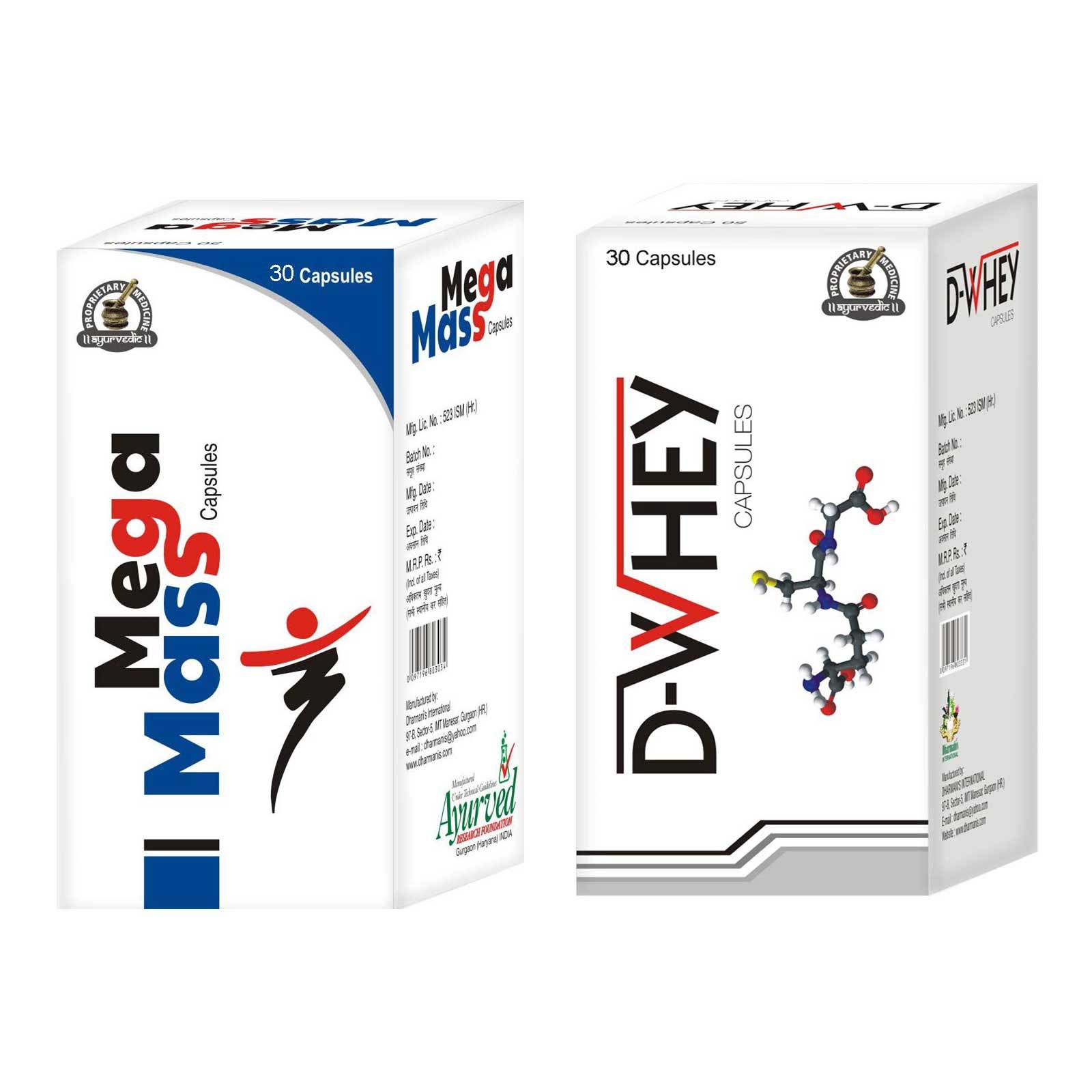 Bodybuilding Supplements To Increase Weight Muscle Mass MegaMass 30 + D-Whey 30