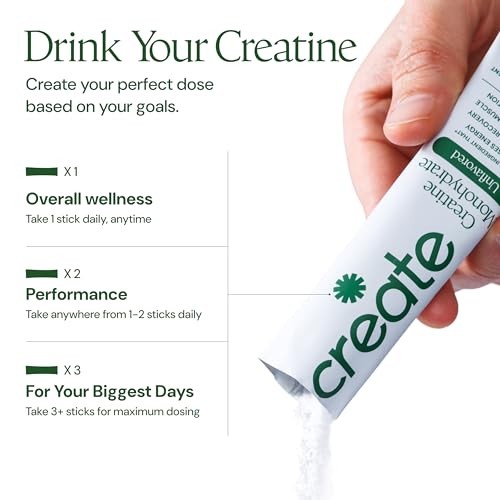 Creatine Monohydrate Powder 30 Packs Unflavored Vegan Sugar Free