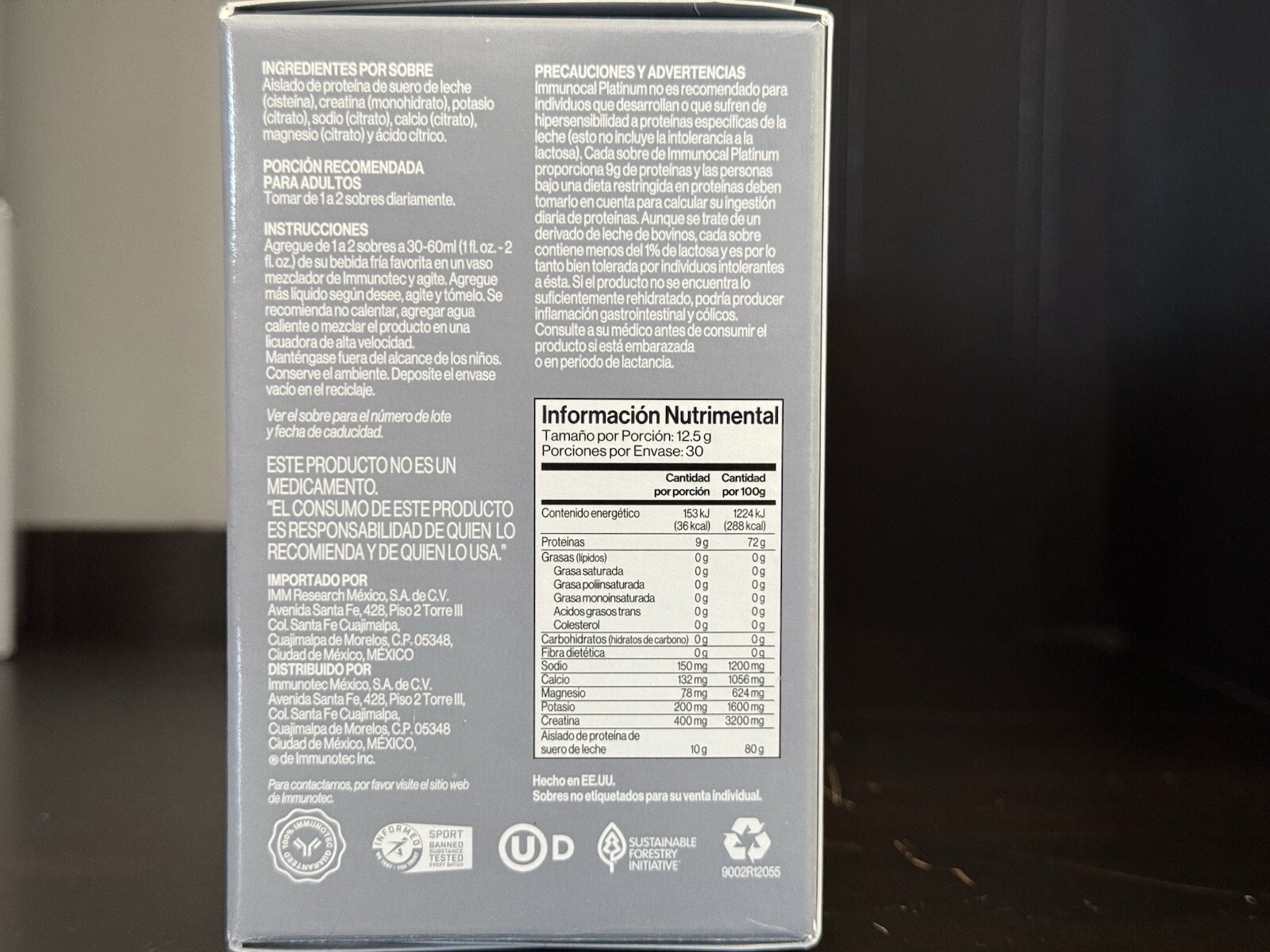 Immunocal Platinum Glutathione Precursor, 3 Boxes Exp 2026