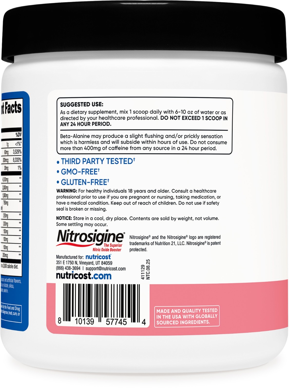 Nutricost Pre-Workout Complex Powder (Watermelon Candy) 30 Servings