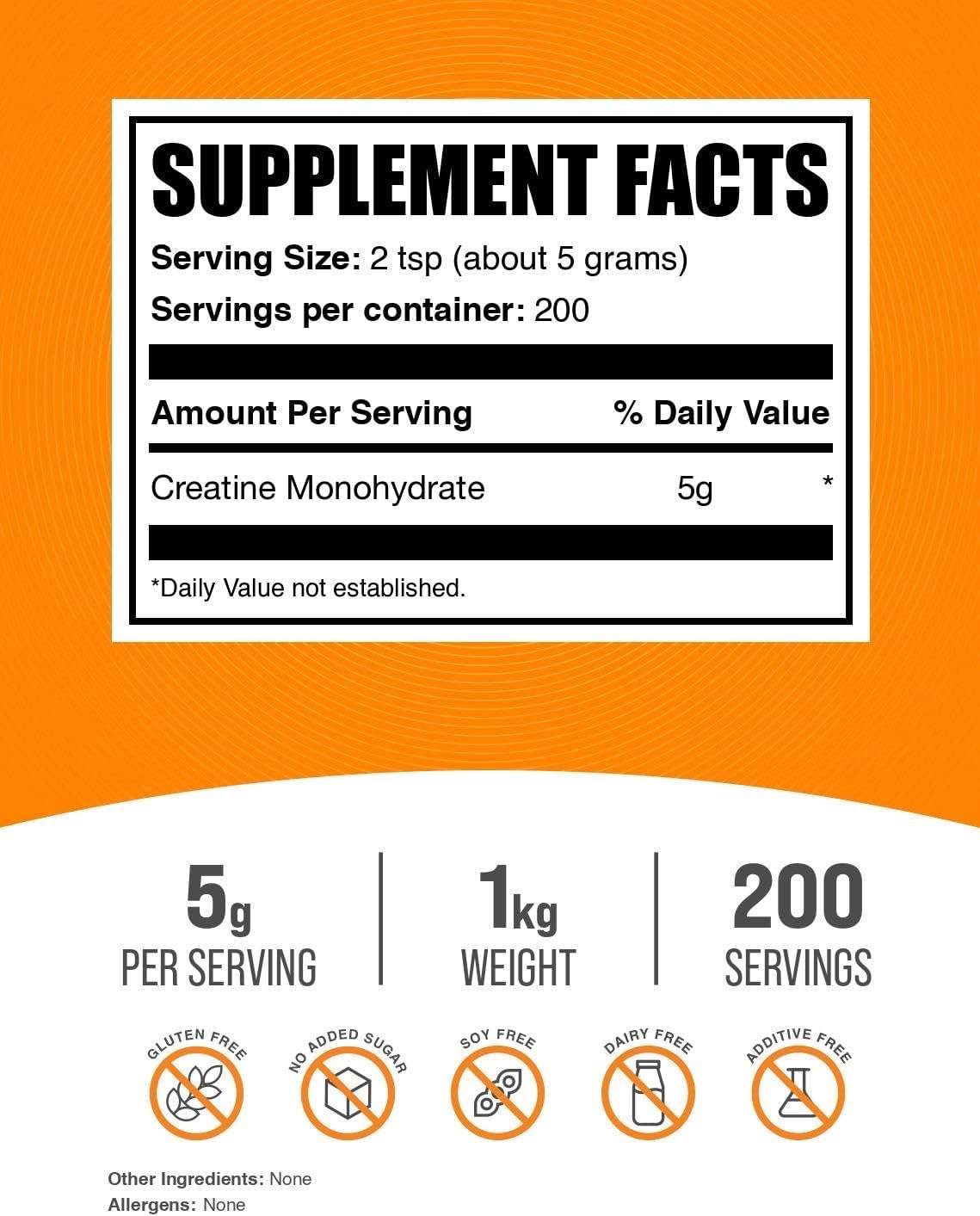 BulkSupplements Pure Micronized Creatine Monohydrate Powder 2.2 lbs 200 serving