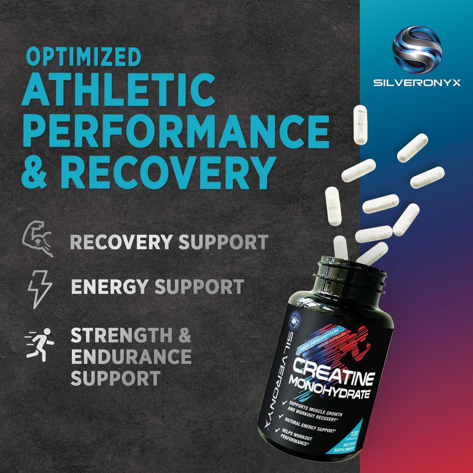 Creatine Monohydrate Capsules 3000mg – Micronized 120 Count (Pack of 1)