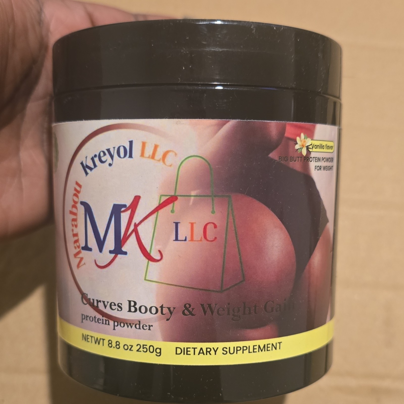 Kreyol LLC Curves Booty & Weight Gain Protein Powder Vanilla 8.8 oz