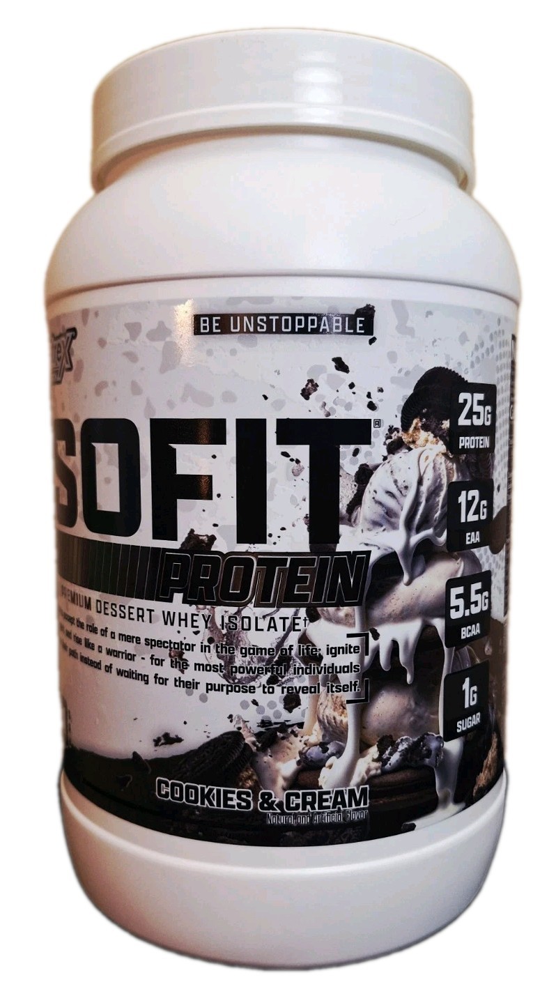 Nutrex ISOFIT Cookies & Cream, 30 Servings, 25g Protein, EAA & BCAA, 03/2028✨️