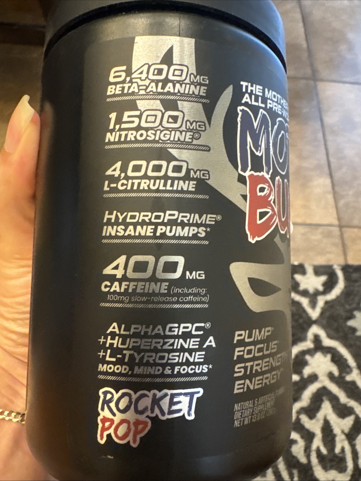 Buck Up Mother Bucker Pre-Workout Pump, Focus, Strength, Energy