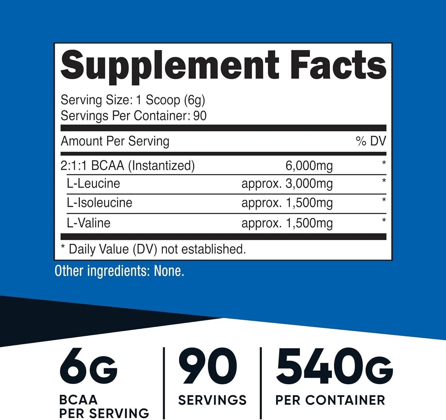 Nutricost BCAA Powder 90 Servings (Unflavored) Exper date 2027