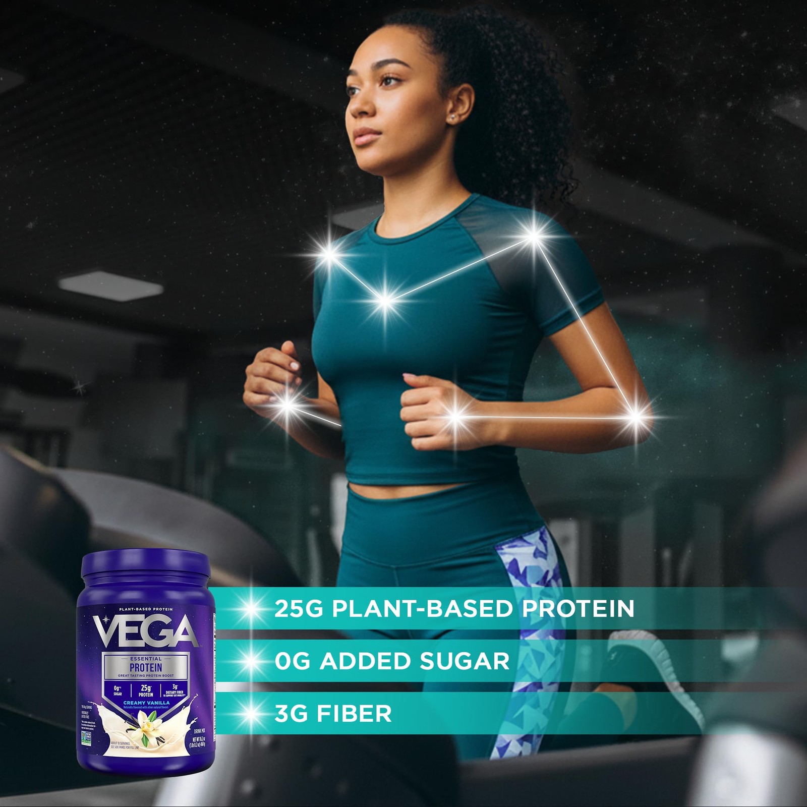 Vega Essential Protein – 25g Vegan Powder, Creamy 1 Pound (Pack of 1)