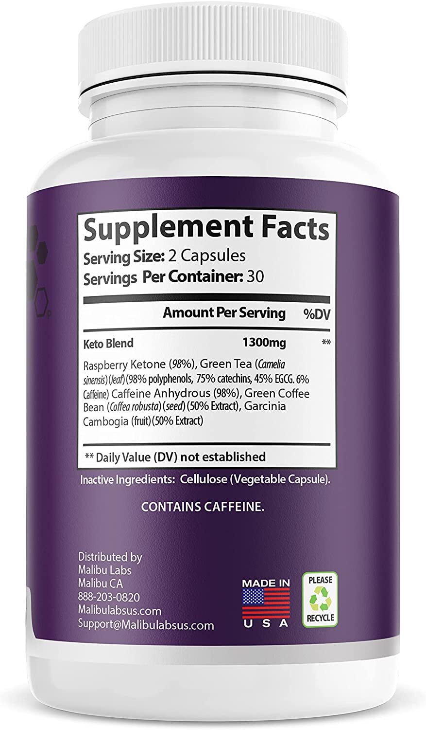 Extra Burn Keto Advanced Weight Loss Support Fat Burner Supplements 1300mg Caps