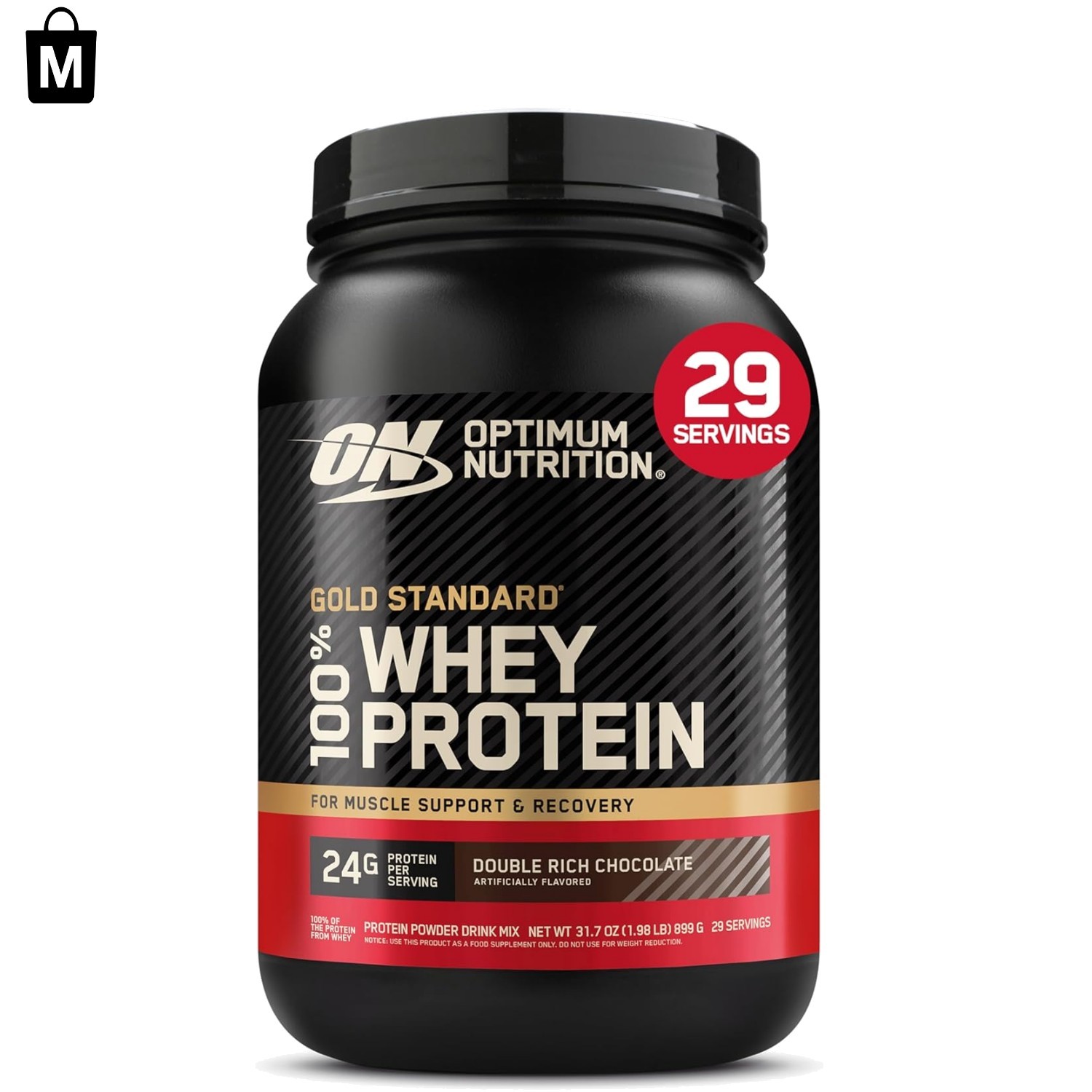 Double Rich Chocolate Whey Protein Powder for Muscle Growth – 29 Servings, 2 lb