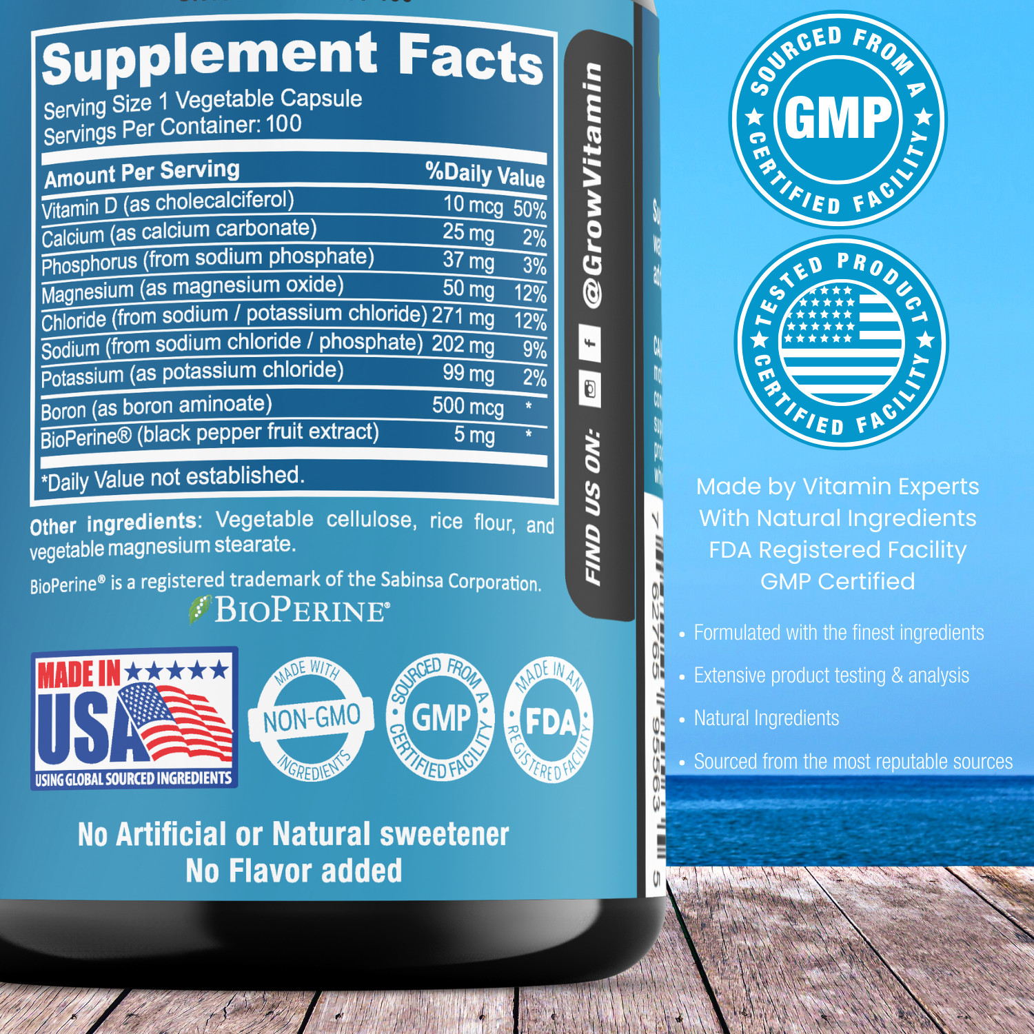 Electrolyte Salt Tablets – 100 Pills – Electrolytes Replacement Supplement for R